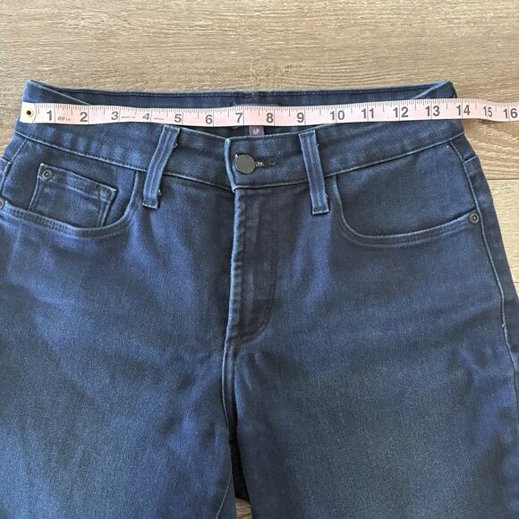 NYDJ Jeans Lift Tuck Legging | Size 6P (28x28) | Dark Wash Petite Stretch Denim - Picture 5 of 9